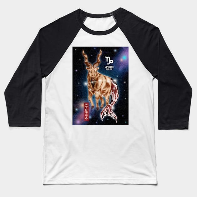 Capricorn Baseball T-Shirt by Thor Reyes